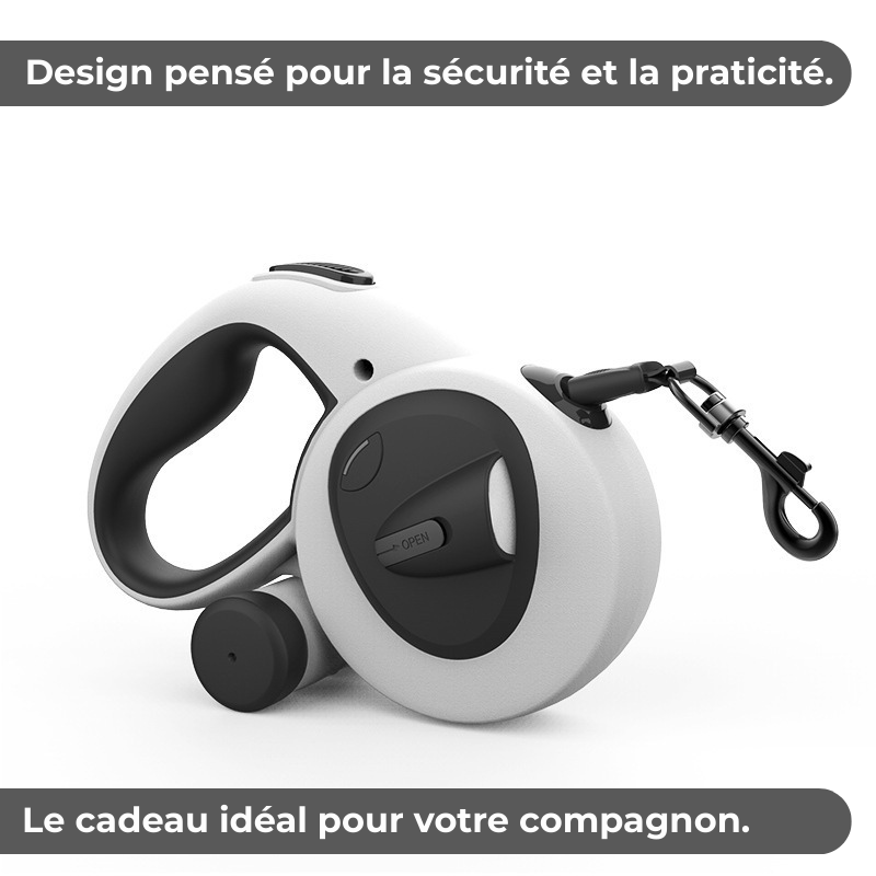 Lumipet – Laisse rétractable éclairante pour chien